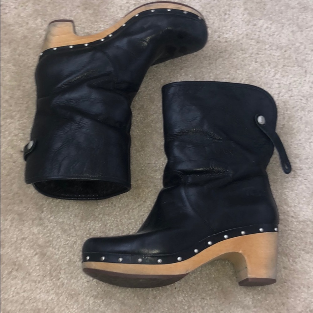 Ugg Lynnea Black Leather Boot